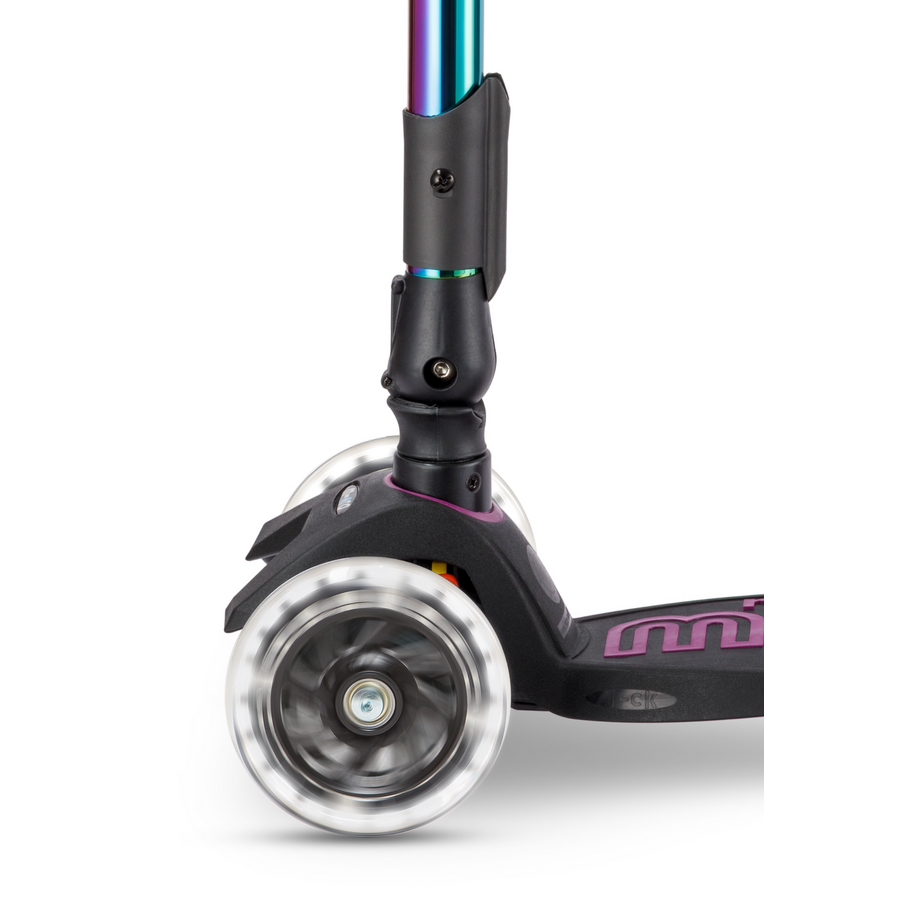 Trottinette Maxi Micro Deluxe pliable LED - trottinette enfant 3 roues - Violet Neochrome