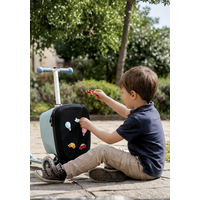 Micro Scooter Luggage Junior LED - Patch & Play - 3-wheel kids' scooter case - Limited edition - Frosty Blue