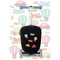 Micro Scooter Luggage Junior LED - Patch & Play - 3-wheel kids' scooter case - Limited edition - Frosty Blue