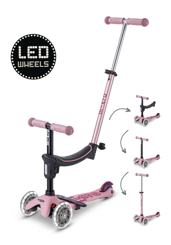 Micro Trottinette Micro Mini2Grow 4en1 2.0 LED Rose