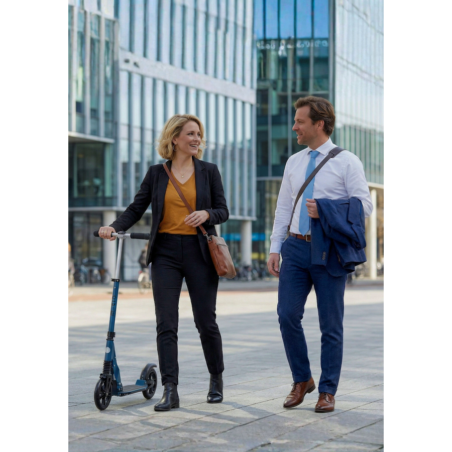 Micro Suspension - Trottinette pliable à deux roues - suspension avant et arrière - Bleu nuit