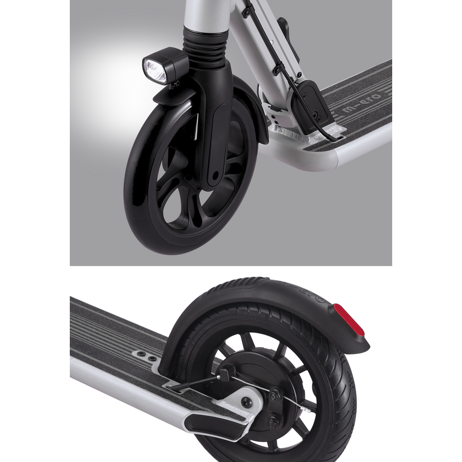 Micro Suburb Reloaded - 2-wheel foldable scooter - hand brake - front light - Grey