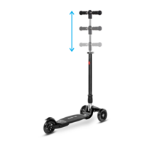 Micro Kickboard Compact 2en1 - trottinette pour adulte à trois roues - Noir mat - ex-demo