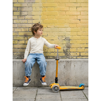 Trottinette Mini Micro Deluxe pliable LED - trottinette enfant 3 roues - Abricot - Édition Limitée