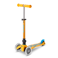 Trottinette Mini Micro Deluxe pliable LED - trottinette enfant 3 roues - Abricot - Édition Limitée