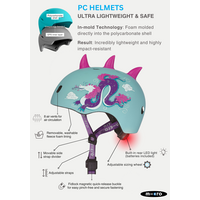 Micro PC helm Deluxe - kinderhelm - wasbare fleece voering - goede luchtcirculatie - Neochrome roze