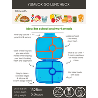 Yumbox Go - lunch box with 5 sections - various colours