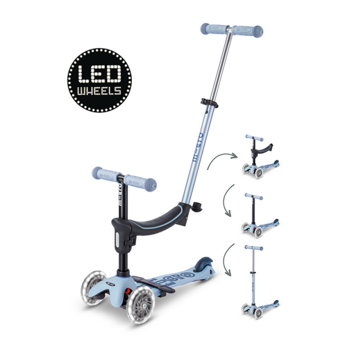 Micro Trottinette Micro Mini2Grow 4en1 2.0 LED Bleu
