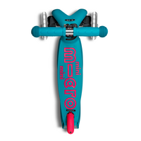 Mini Micro scooter Deluxe LED - 3-wheel children's scooter - Neon Aqua/Pink