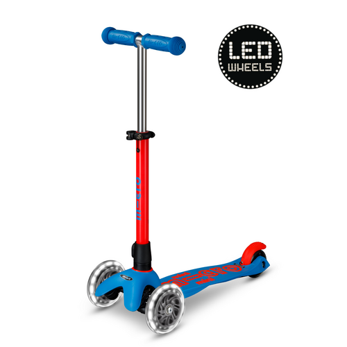 Micro Mini Micro step Deluxe LED Neon Blauw/Rood