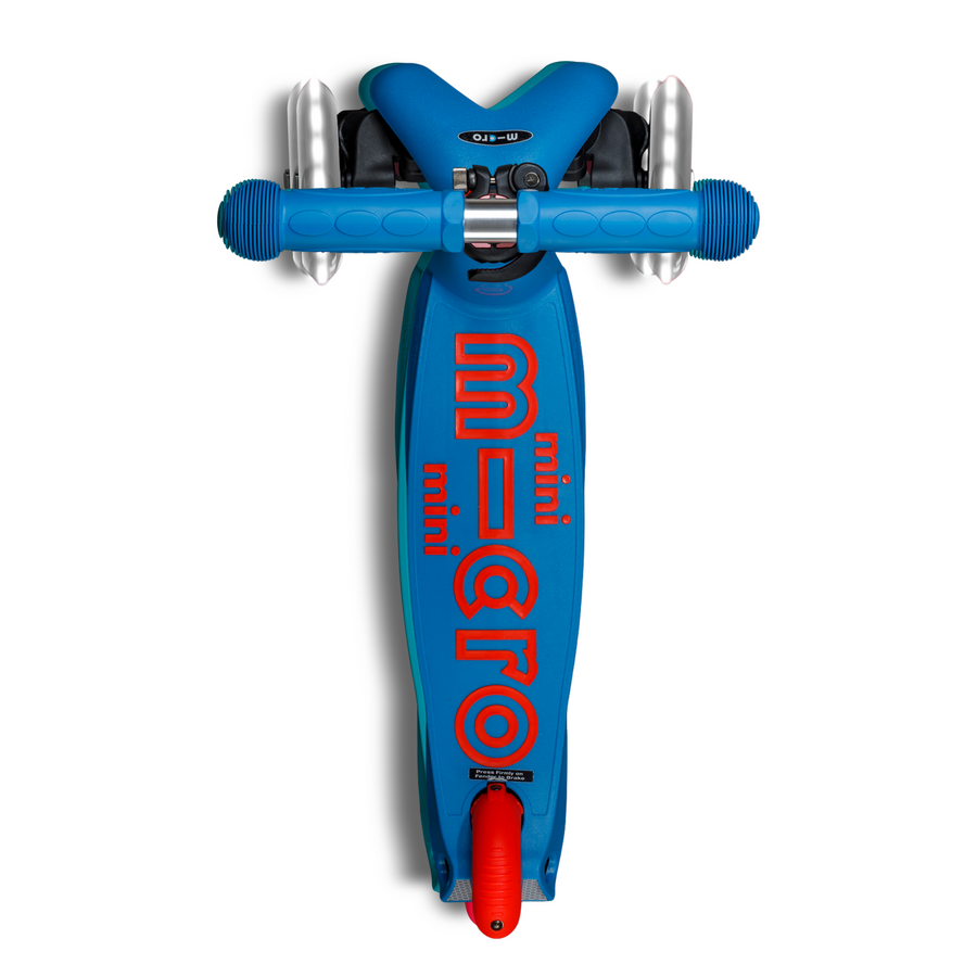 Trottinette Mini Micro Deluxe LED - trottinette enfant 3 roues - Neon Bleu/Rouge