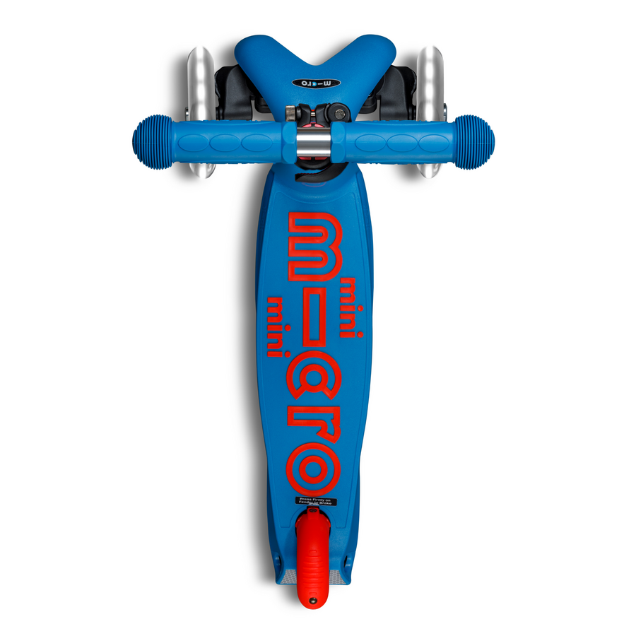 Mini Micro scooter Deluxe foldable LED - 3-wheel children's scooter - Blue/Red