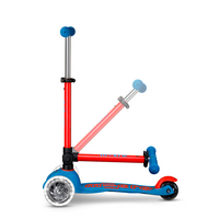 Mini Micro scooter Deluxe foldable LED - 3-wheel children's scooter - Blue/Red