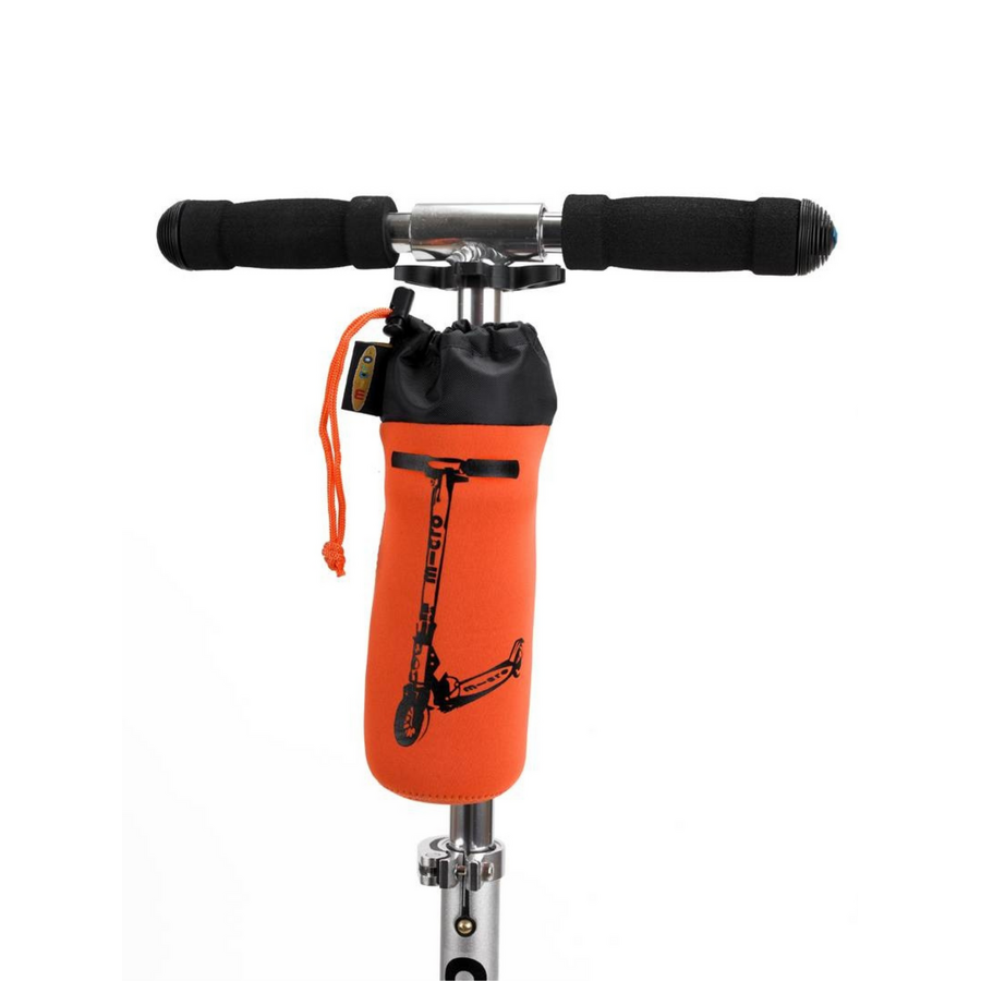 Micro flessenhouder 2-wiel step oranje