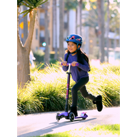 Maxi Micro scooter Deluxe foldable LED - 3-wheel children's scooter - Purple