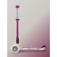 Mini Micro scooter Deluxe foldable ECO LED - 3-wheel children's scooter - Purple