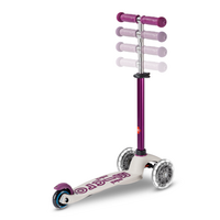 Mini Micro step Deluxe ECO LED - 3-wiel kinderstep - Paars