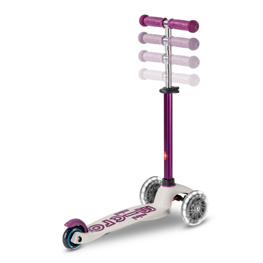 Mini Micro step Deluxe ECO LED - 3-wiel kinderstep - Paars