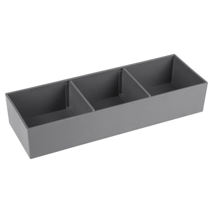 By Goof Lade organizer 32x11x6cm 3-vakken grijs
