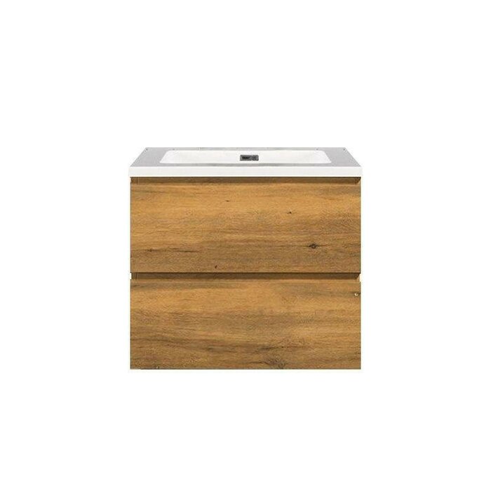 By Goof Onderkast badkamermeubel Tieme mat eiken 60x50x48cm
