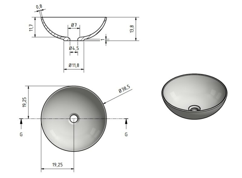 By Goof Solid surface waskom Sanne antraciet EXT