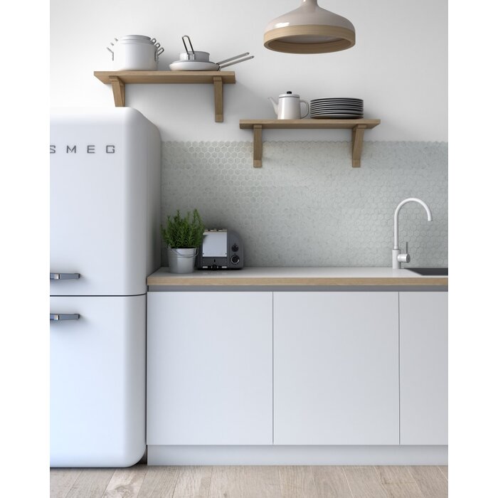 By Goof By Goof mozaiek hexagon statuario 3,5x3,5cm