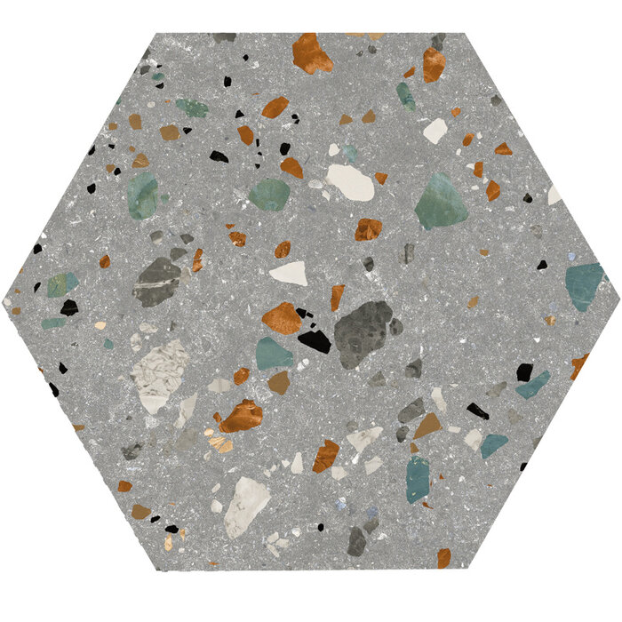 Prissmacer Cerámica Gobi Grigio hexagon 20x24