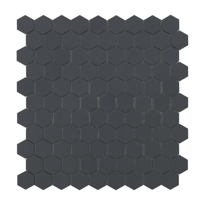 By Goof By Goof mozaiek hexagon dark grey 3,5x3,5cm