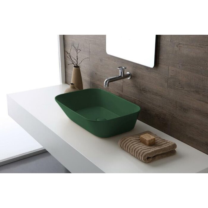 By Goof Mees design waskom rechthoek mat groen