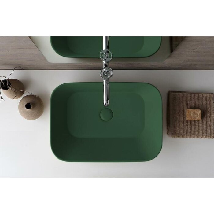 By Goof Mees design waskom rechthoek mat groen