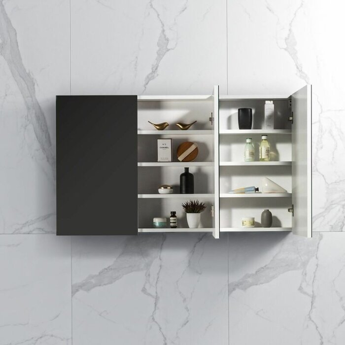 By Goof Spiegelkast Tieme hoogglans wit 120x70x16cm