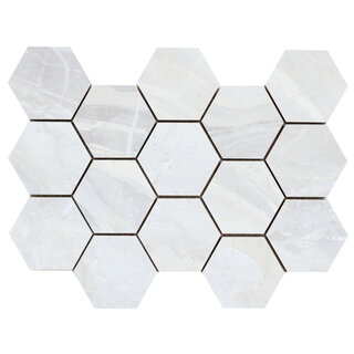 Cifre Cerámica Luxury hexagon mozaiek Ample White gepolijst 32,5x22,5