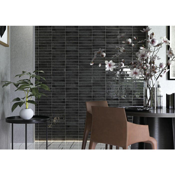 Cifre Cerámica Kalon Anthracite wandtegel 5x25 glans