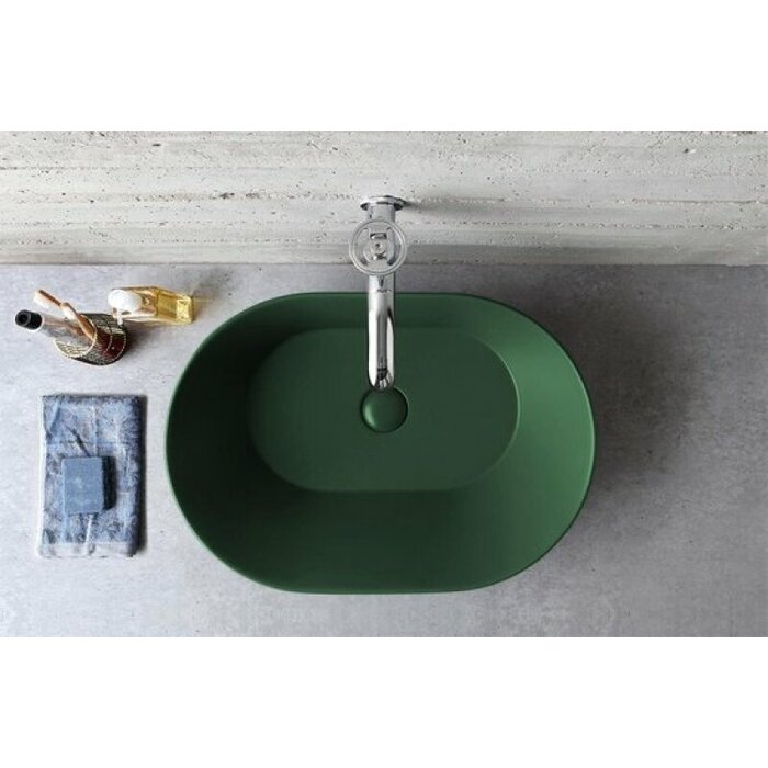 By Goof Mees design waskom ovaal mat groen