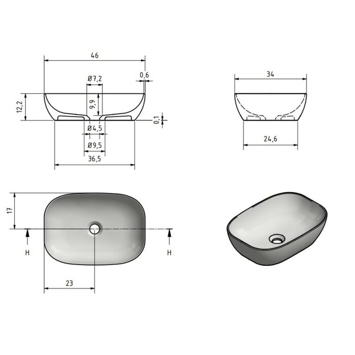 By Goof Solid surface waskom Maud beige EXT