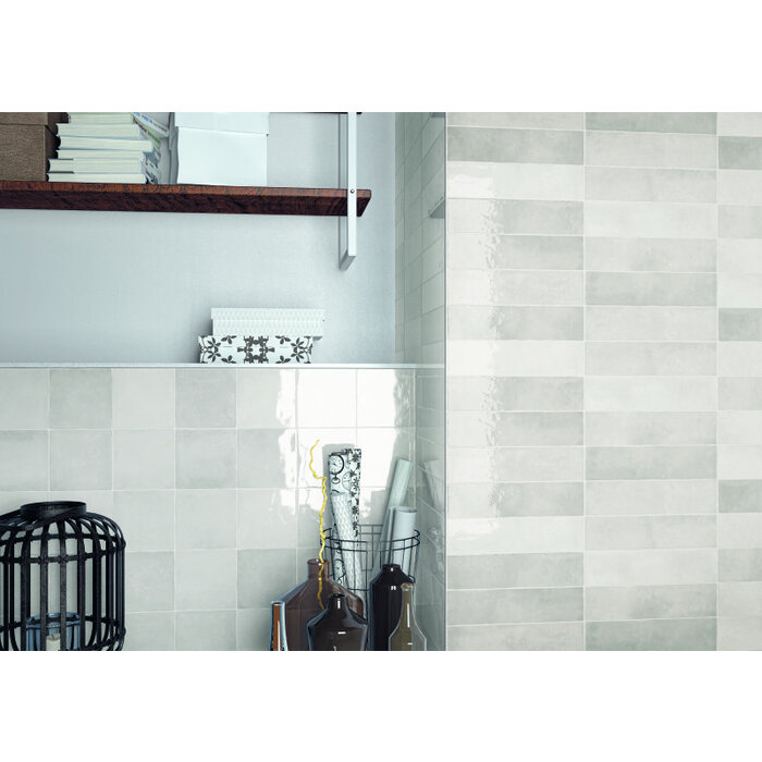 Cifre Cerámica Moos White handvorm 6,5x26 glans