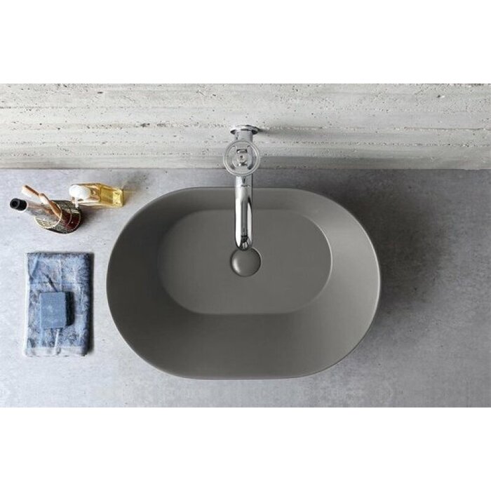 By Goof Mees design waskom ovaal mat grijs