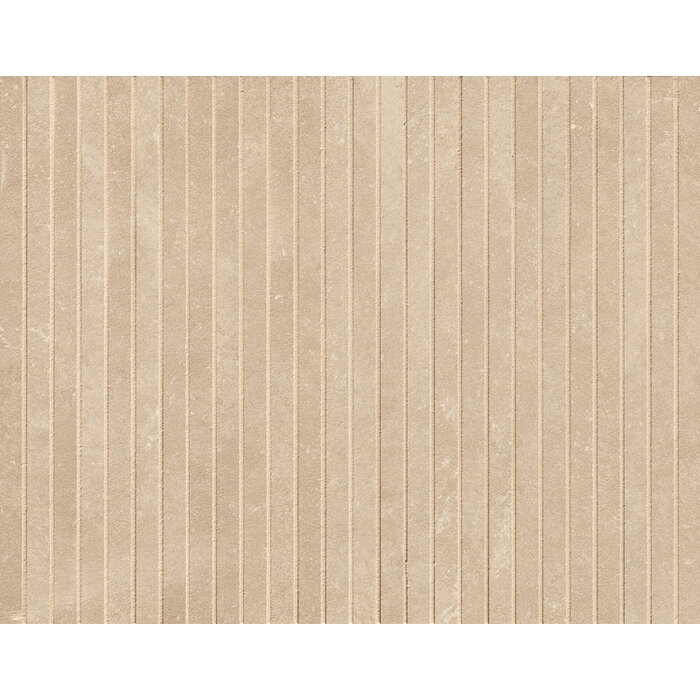 FAP Ceramiche Nobu Beige tratti mosaico 1x24 rond op net van 24x30,5