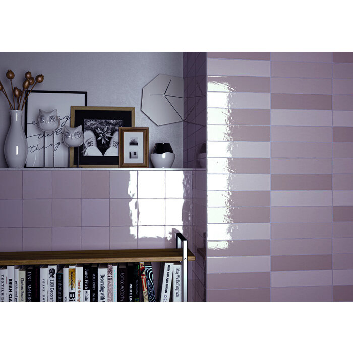 Cifre Cerámica Moos Pink handvorm 6,5x26 glans