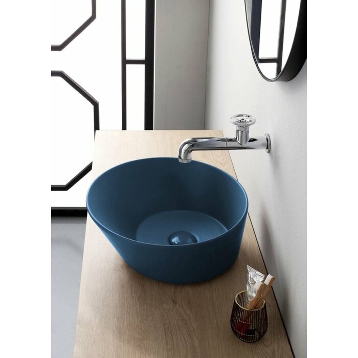 By Goof Mees design waskom rond mat blauw