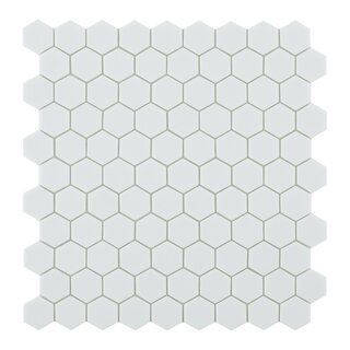 By Goof By Goof mozaiek hexagon white 3,5x3,5cm