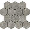 Baldocer Cerámica Stoneland Grey mozaiek hexagon op net van 29x27cm