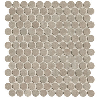 FAP Ceramiche Nobu Grey round mosaico 2,2cm rond op net van 29x32,5
