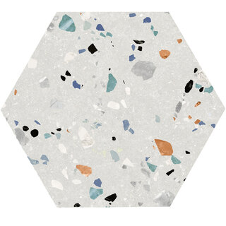 Prissmacer Cerámica Gobi Bianco hexagon 20x24