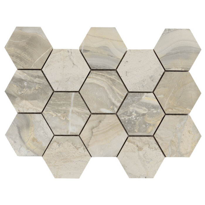Cifre Cerámica Luxury hexagon mozaiek Ample Beige gepolijst 32,5x22,5