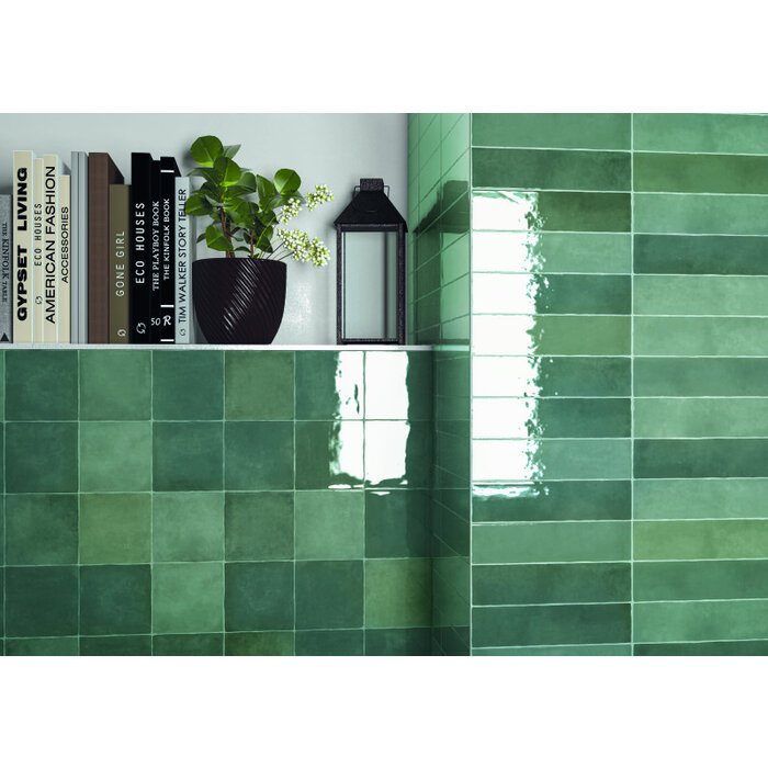 Cifre Cerámica Moos Jade handvorm 6,5x26 glans