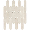 FAP Ceramiche Nobu White curve mosaico 3,5x14,5 op net van 29x29,5