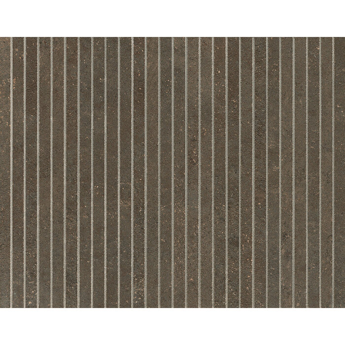 FAP Ceramiche Nobu Cocoa tratti mosaico 1x24 rond op net van 24x30,5