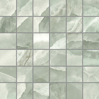 Energieker Onyx ek Jade mozaiek pulido 5x5 op net van 30x30