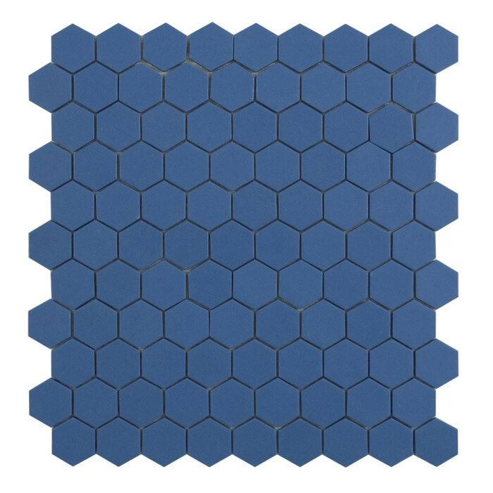 By Goof By Goof mozaiek hexagon marine blue 3,5x3,5cm